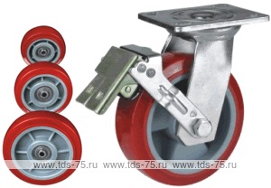 Колесо поворотное с площадкой Lema GC2-TPU-150-380-W6H